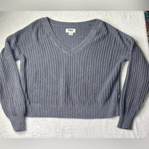 PINK Victoria's Secret Gray V-Neck Sweater